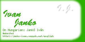 ivan janko business card